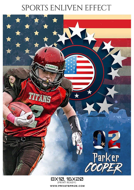 Parker Copper - Football Sports Enliven Effects Photography Template - PrivatePrize - Photography Templates