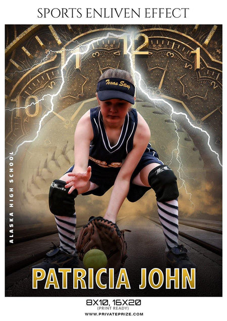 Patricia John - Softball Sports Enliven Effect Photography Template - PrivatePrize - Photography Templates