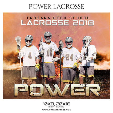 Power - Lacrosse Themed Sports Photography Template - Photography Photoshop Template