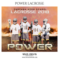 Power - Lacrosse Themed Sports Photography Template