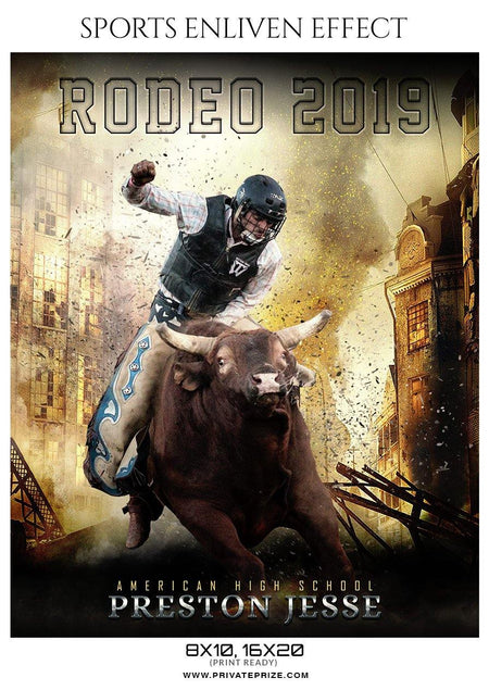 Preston Jesse - Rodeo Sports Enliven Effects Photography Template - PrivatePrize - Photography Templates