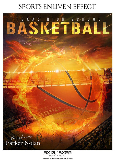 Parker Nolan - Basketball Sports Enliven Effect Photography Template - PrivatePrize - Photography Templates
