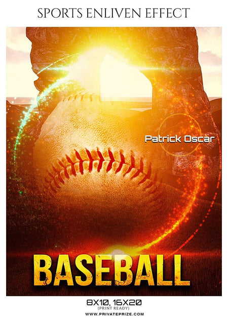 Patrick Oscar - Baseball Sports Enliven Effect Photography Template - PrivatePrize - Photography Templates