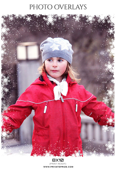 Christmas Snowflake Overlay - Winter and Christmas Prop - Photography Photoshop Template