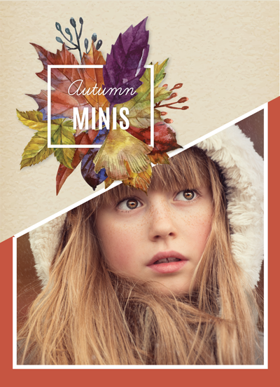 Fall Mini Session Flyer Template for Photographers - Photography Photoshop Template