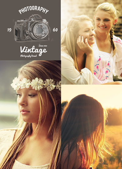Vintage Photography Session Flyer Template for Photographers - Photography Photoshop Template