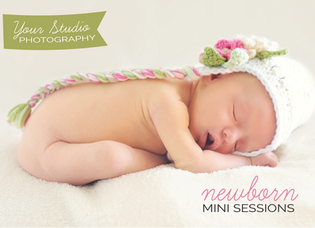 New Born Mini Session Flyer Template for Photographers - Photography Photoshop Template