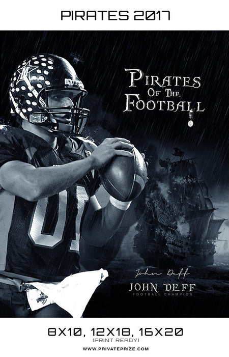 Pirates of the Football 2017 John Deff Themed Sports Template - Photography Photoshop Template