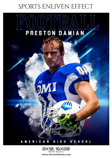 Preston Damian - Football Sports Enliven Effect Photography Template - PrivatePrize - Photography Templates