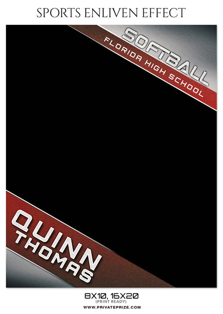 QUINN THOMAS SOFTBALL-SPORTS ENLIVEN EFFECT - Photography Photoshop Template