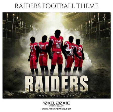 Raiders - Football Themed Sports Photography Template - PrivatePrize - Photography Templates