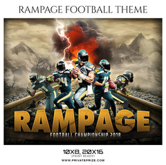 Rampage Football Themed Sports Photography Template