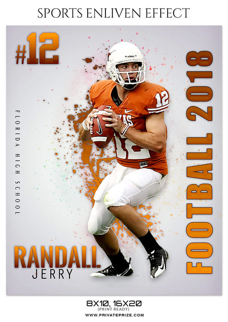 RANDALL JERRY-FOOTBALL- SPORTS ENLIVEN EFFECT - Photography Photoshop Template