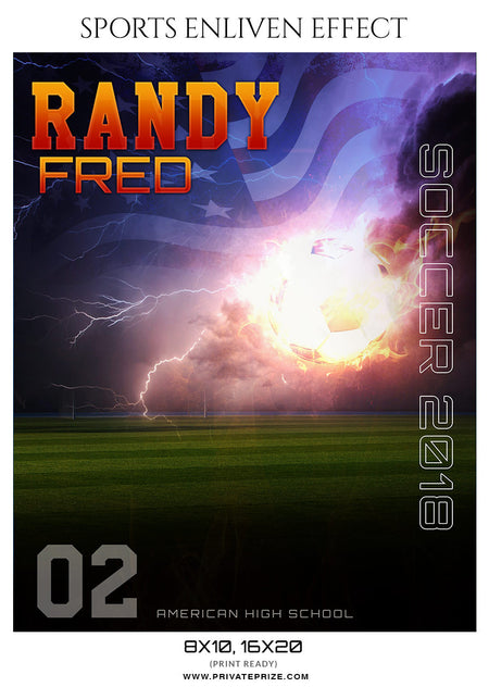 Randy Fred - Soccer Enliven Sports Photography Template - Photography Photoshop Template