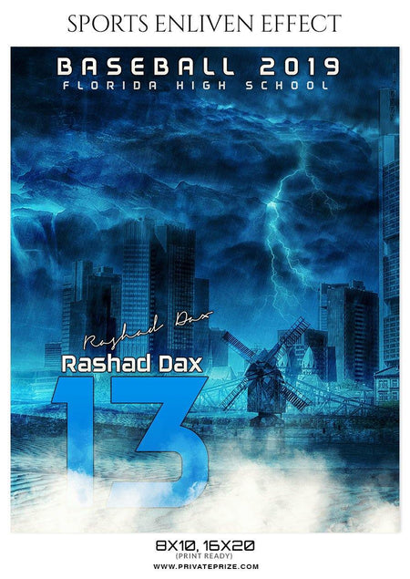 Rashad Dax - Baseball Sports Enliven Effects Photography Template - PrivatePrize - Photography Templates