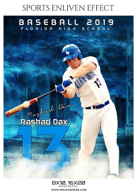 Rashad Dax - Baseball Sports Enliven Effects Photography Template - PrivatePrize - Photography Templates