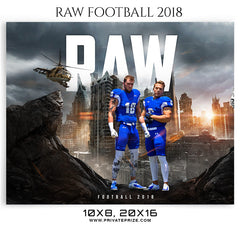 Raw Football 2018 Themed Sports Photography Template