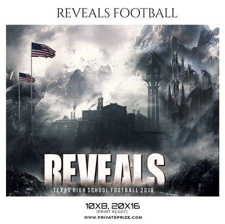 Reveals - Football Themed Sports Photography Template - Photography Photoshop Template