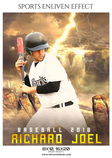 Richard Joel - Baseball Sports Enliven Effects Photography Template - PrivatePrize - Photography Templates
