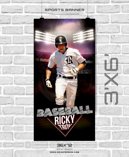 Ricky Troy - Baseball Enliven Effects Sports Banner Photoshop Template - Photography Photoshop Template