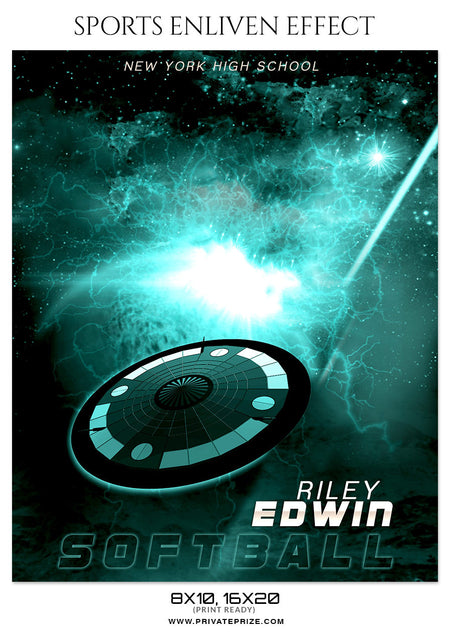RILEY EDWIN-SOFTBALL SPORTS ENLIVEN EFFECT - Photography Photoshop Template
