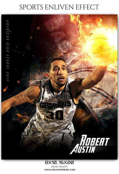 Robert Austin - Basketball Sports Enliven Effects Photography Template - PrivatePrize - Photography Templates