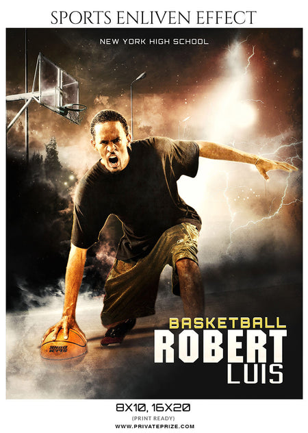 Robert Luis Basketball-Sports Enliven Effect - Photography Photoshop Template