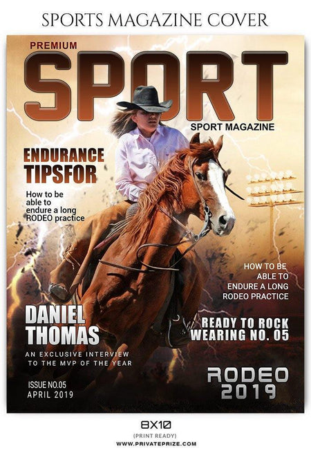 Rodeo - Sports Photography Magazine Cover templates - PrivatePrize - Photography Templates
