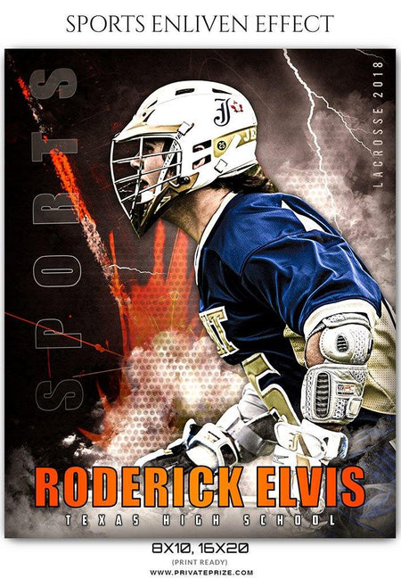 Roderick Elvis - Lacrosse Sports Enliven Effects Photography Template - PrivatePrize - Photography Templates