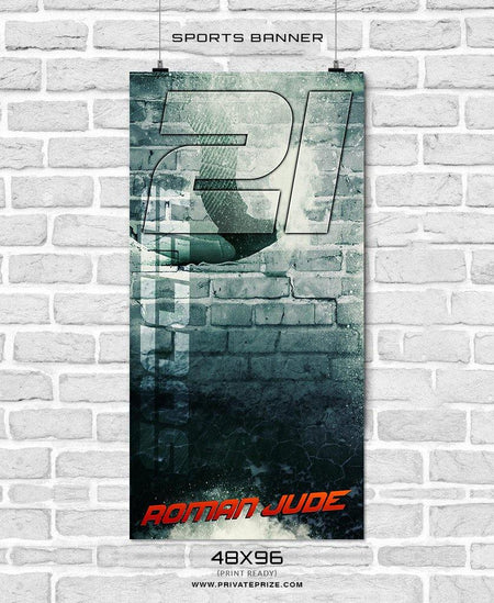 Roman Jude - Soccer Sports Banner Photoshop Template - PrivatePrize - Photography Templates