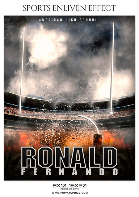 Ronald Fernando Football - Sports Enliven Effect - Photography Photoshop Template