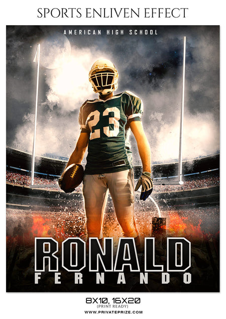Ronald Fernando Football - Sports Enliven Effect - Photography Photoshop Template