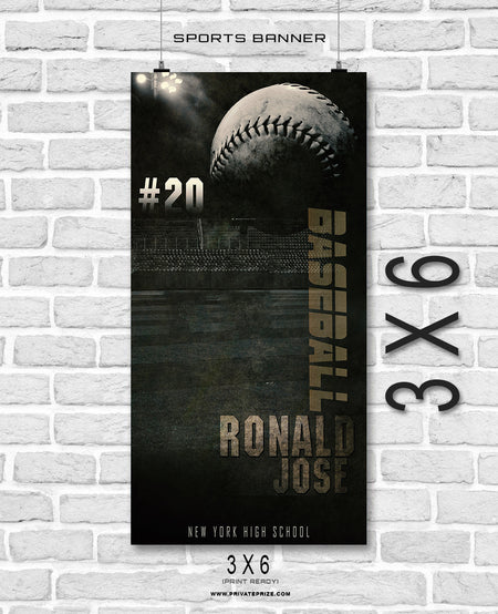 Ronald Jose- Baseball- Enliven Effects Sports Banner Photoshop Template - Photography Photoshop Template
