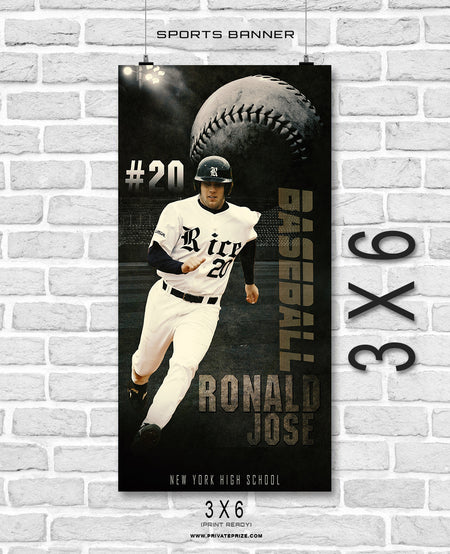 Ronald Jose- Baseball- Enliven Effects Sports Banner Photoshop Template - Photography Photoshop Template