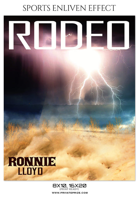 RONNIE-LLOYD-RODEO - SPORTS ENLIVEN EFFECT - Photography Photoshop Template