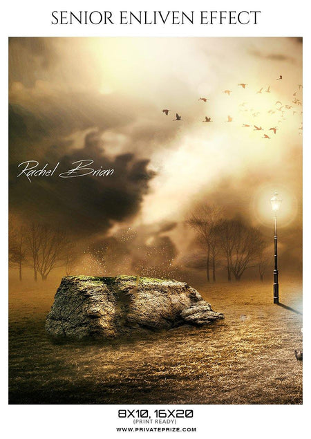 Rachel Brian - Senior Enliven Effect Photoshop Template - PrivatePrize - Photography Templates