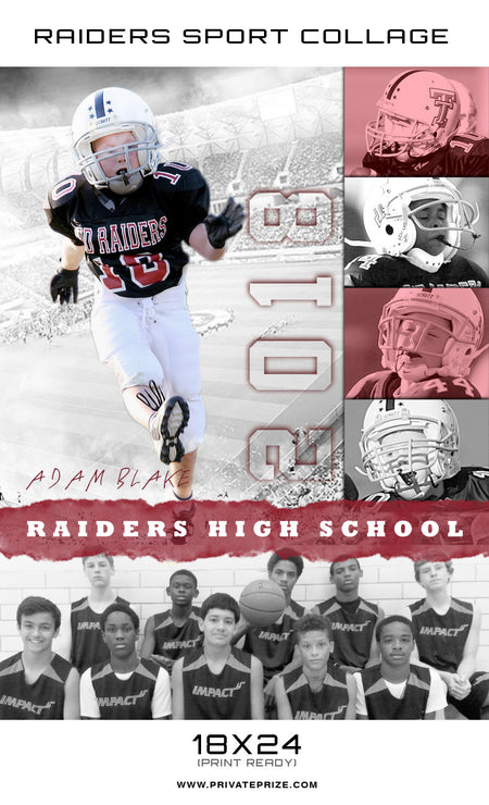 Raiders Sports - Enliven Effect - Photography Photoshop Template