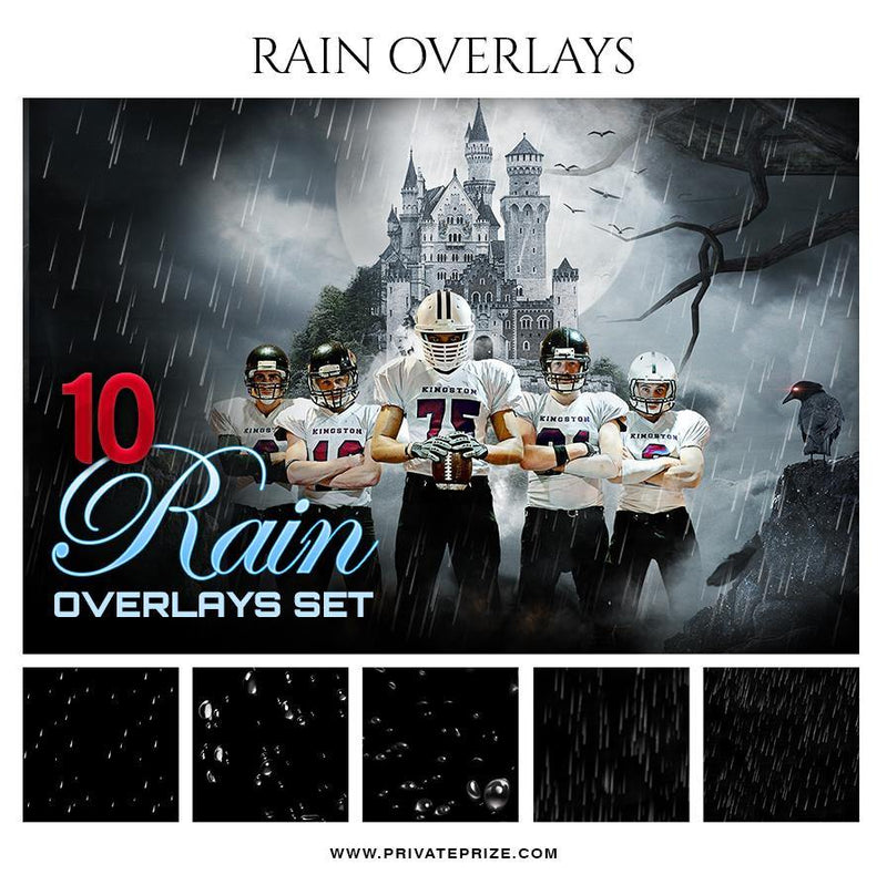 Rain background Overlay Set - PrivatePrize - Photography Templates