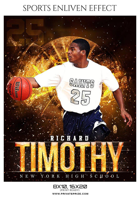 Richard Timothy - Basketball Sports Enliven Effect Photography Template - PrivatePrize - Photography Templates