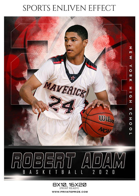 Robert Adam - Basketball Sports Enliven Effect Photography Template - PrivatePrize - Photography Templates