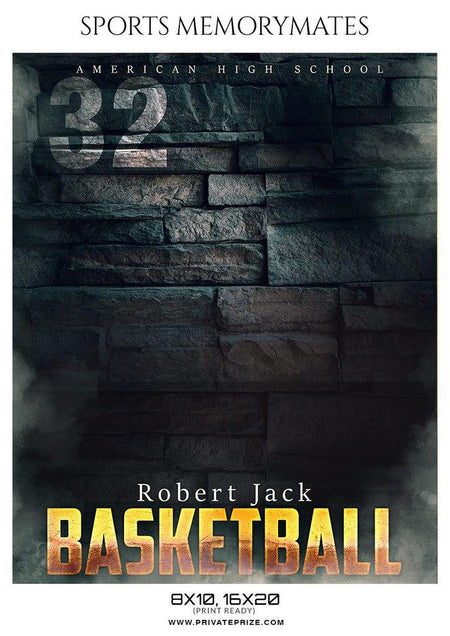 Robert Jack - Basketball Memory Mate Photoshop Template - PrivatePrize - Photography Templates