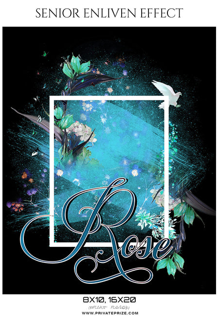 Rose - Senior Enliven Effect Photography Template - Photography Photoshop Template