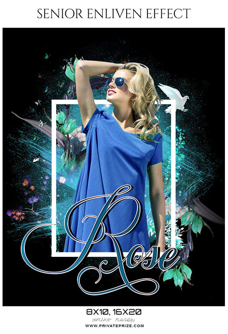Rose - Senior Enliven Effect Photography Template - Photography Photoshop Template