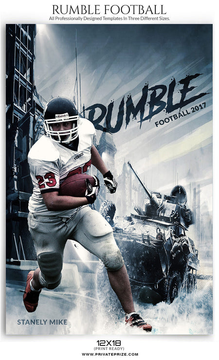 Rumble Themed Sports Template - Photography Photoshop Template
