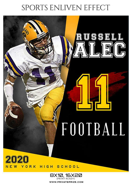 Russell Alec - Football Sports Enliven Effect Photography Template - PrivatePrize - Photography Templates