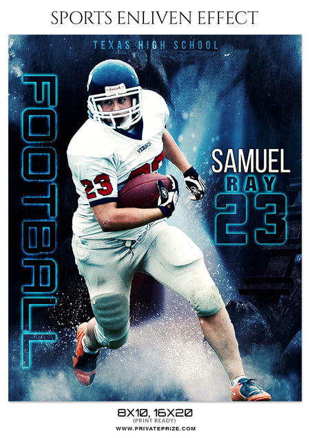 SAMUEL RAY-FOOTBALL- SPORTS ENLIVEN EFFECT - Photography Photoshop Template