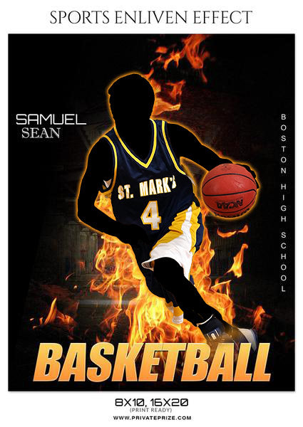 SAMUEL SEAN- BASKETBALL SPORTS PHOTOGRAPHY - Photography Photoshop Template