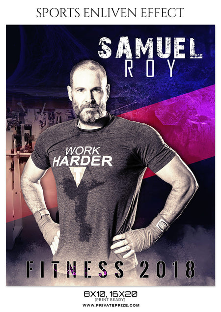 SAMUEL ROY-FITNESS(GYM)- SPORTS ENLIVEN EFFECT - Photography Photoshop Template