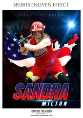 Sandra Milton - Softball Sports Enliven Effect Photography template