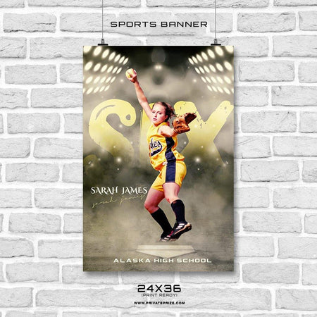 Sarah James - Enliven Effects Sports Banner Photoshop Template - PrivatePrize - Photography Templates